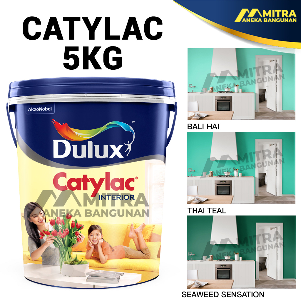 CAT TEMBOK DULUX CATYLAC INTERIOR 5 KG / TOSCA EMERALD
