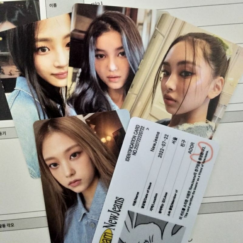 (BACA DESKRIPSI) NEWJEANS PHOTOCARD PC BLUEBOOK NJ VER. MINJI DANIELLE HAERIN HYEIN ID CARD