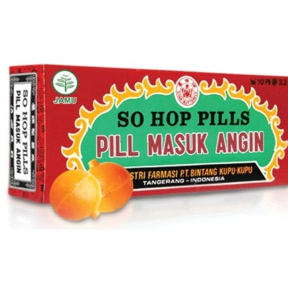 SO HOP PILL Cap Kupu 10's ~ untuk Meringankan Masuk Angin dan Demam..Meringankan Batuk dan Pilek..Me