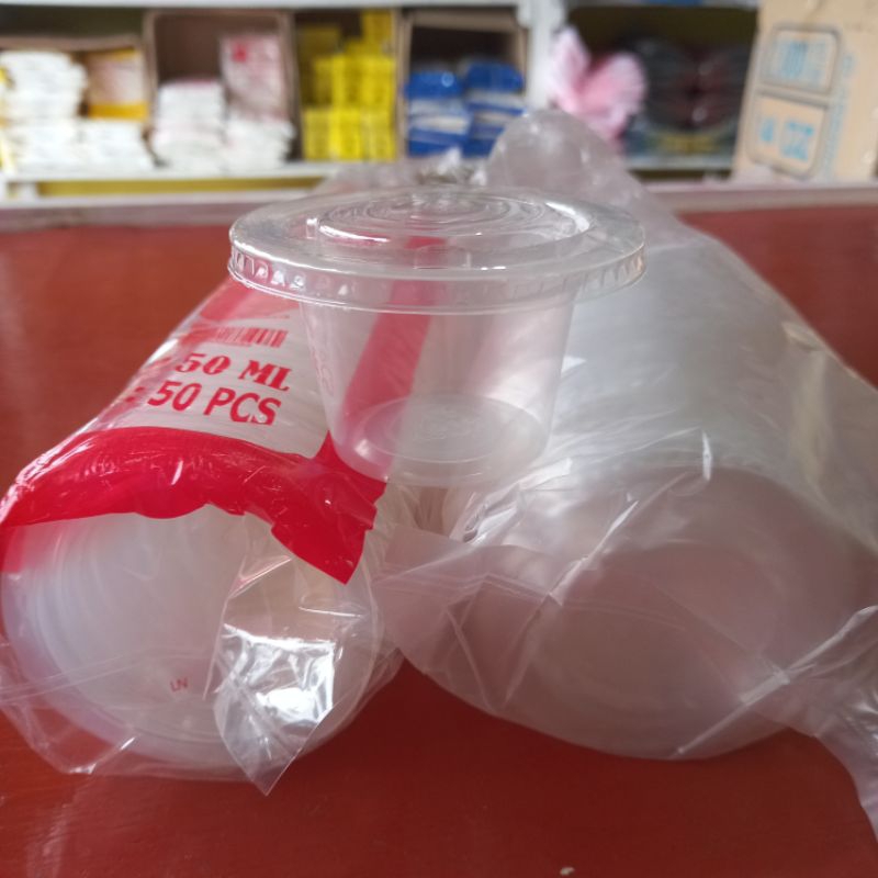 

Cup Plastik Puding - Agar Agar - ice cream Ukuran 50ML+Tutup