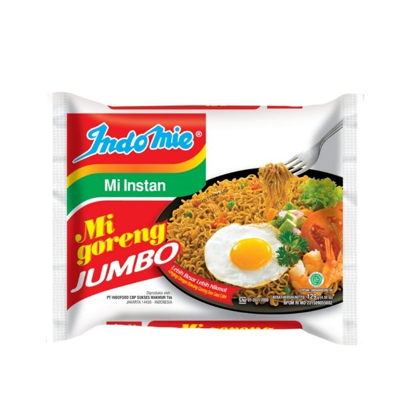 

INDOMIE MIE INSTAN GORENG JUMBO 129 GRAM