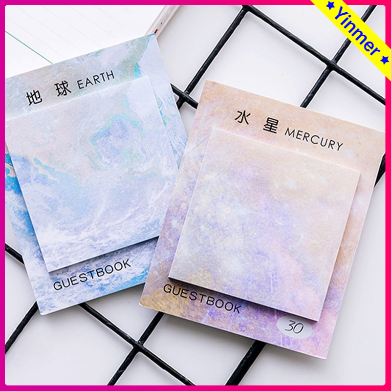 

COD✨Sticky Note Planet Galaxy Universe Planet Earth Moon Kreatif Lucu /Sticky Note Persegi Aesthetic Untuk Alat Tulis Murah-Yinmer