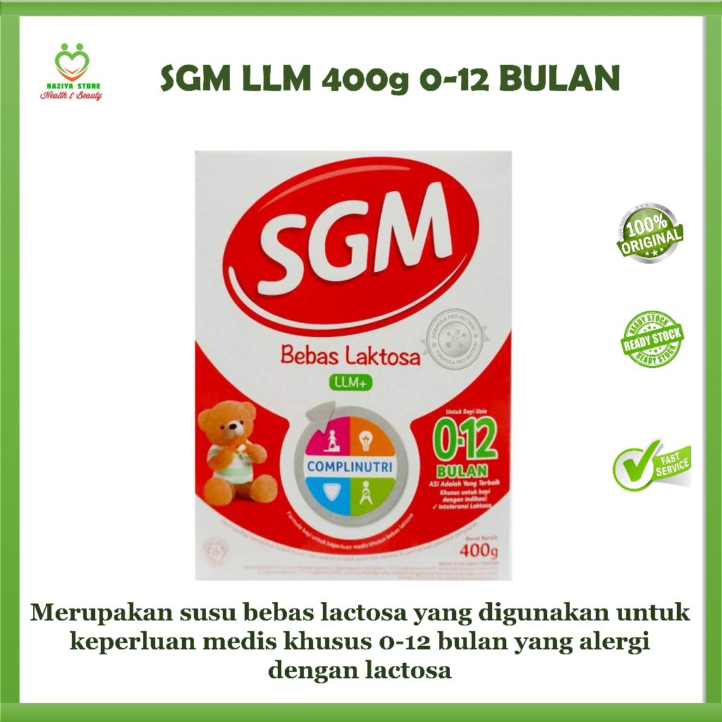 SGM LLM+ 400gr susu bubuk bebas laktosa 0-12 bulan - susu bayi diare free lactose