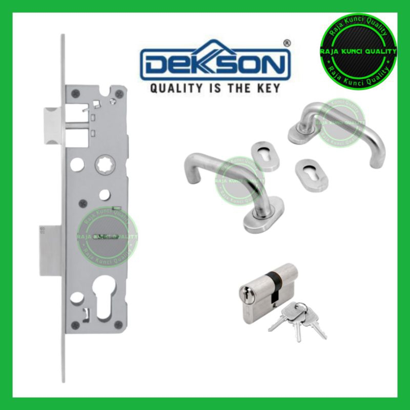 HANDLE PINTU 84030 DEKSON COMPLETE SET/GAGANG PINTU STAINLESS ALUMINIUM/KAYU