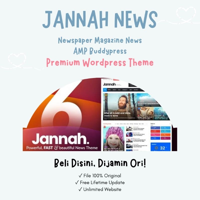 Jannah News Premium WordPress Theme + Bonus / Template WordPress Premium