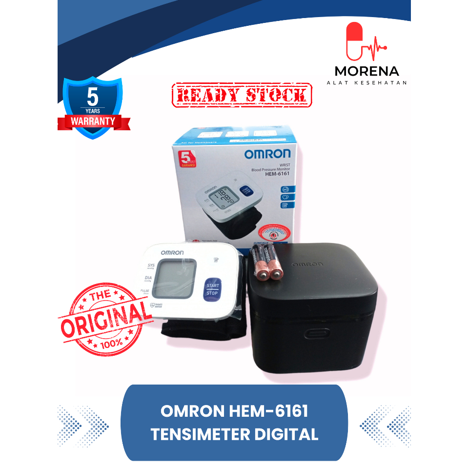 OMRON - Tensimeter Digital Pergelangan 6161 Omron/ Alat Pengukur Tekanan Darah Digital Omron/ Tensi Pergelangan