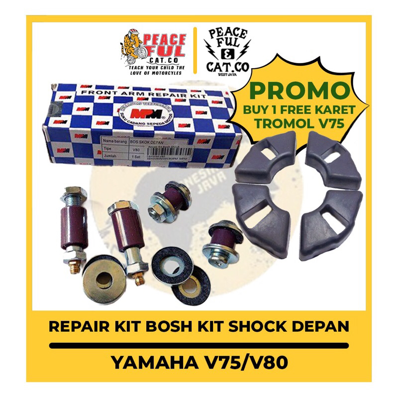 Repairkit bosh kit shock depan yamaha V75 V80