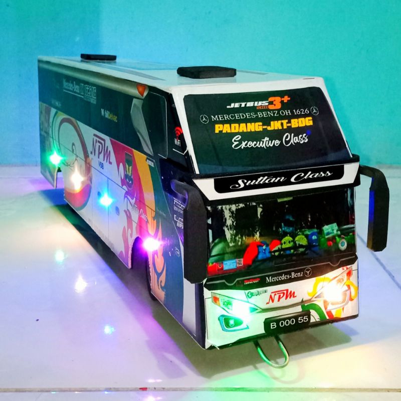 Mainan Anak Miniatur Bus Telolet NPM