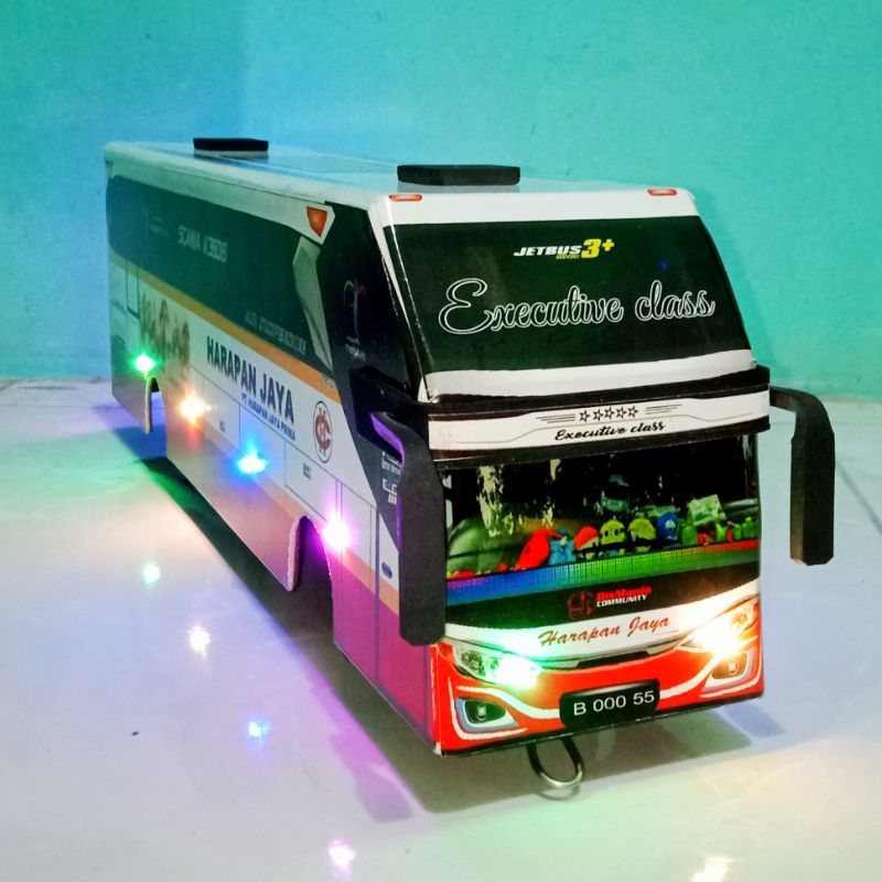 Mainan Anak Miniatur Bus Telolet HARAPAN JAYA