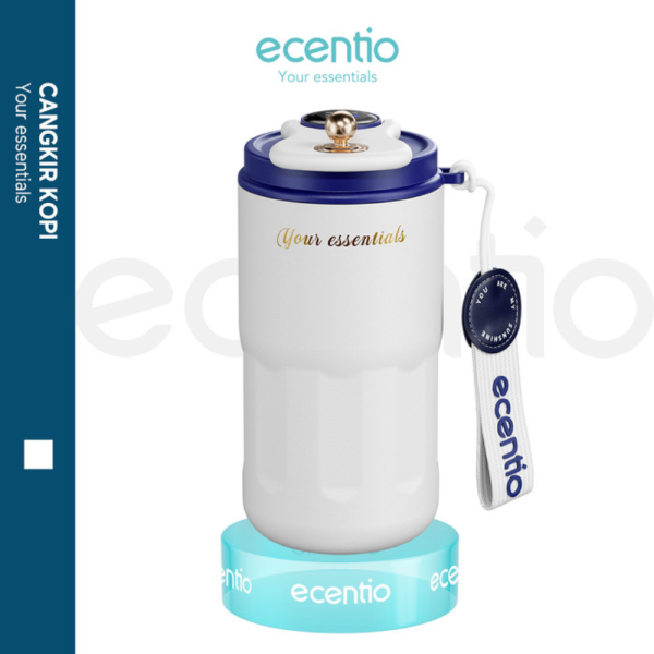 

Promo ecentio tumbler vacuum mug stainless steel mug kopi thermos LED 420ml Diskon