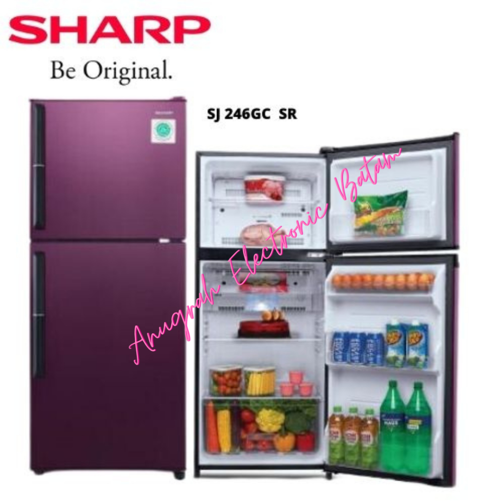 Sharp Kulkas 2 Pintu SJ-246GC-SD/SR / SJ 246 GCSD GCSR 205L BATAM