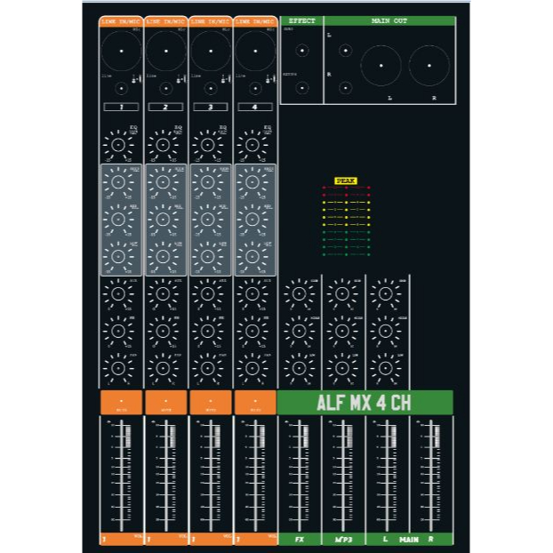 Stiker mixer 4ch