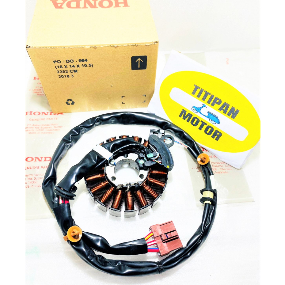 SPUL SPOL SPULL MAGNET STATER COMP ASSY ORIGINAL HONDA VARIO 125 LED ESP TAHUN 2015 2016 2017 VARIO 