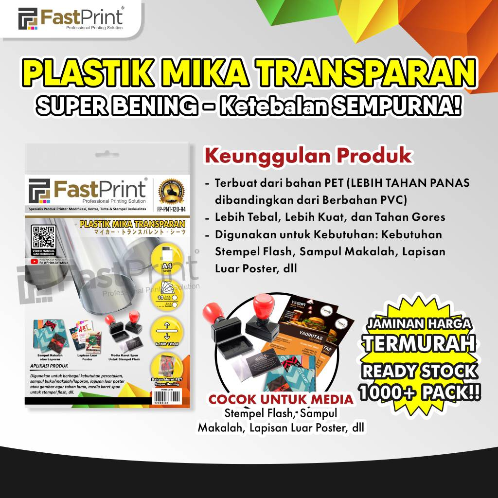Fast Print Mika Cover Jilid Transparant Tebal A4