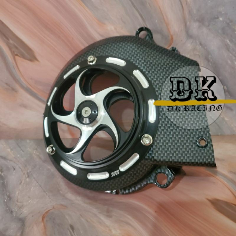 TUTUP KIPAS KARBON PLUS SPINNER COVER KIPAS CNC MIO SPORTY MIO SMILE SOUL FINO NOUVO MATIC YAMAHA KA