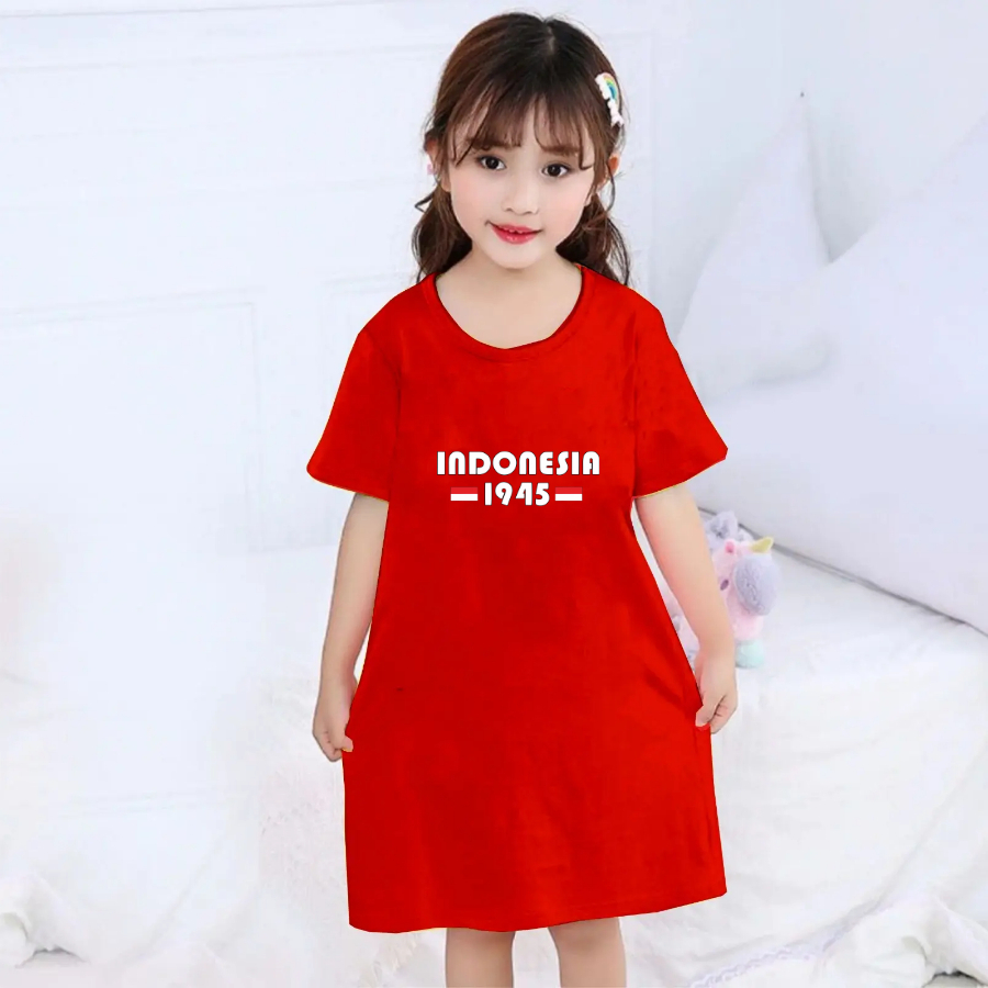 GG Dress Anak Indonesia 1945 Spesial Kemerdekaan