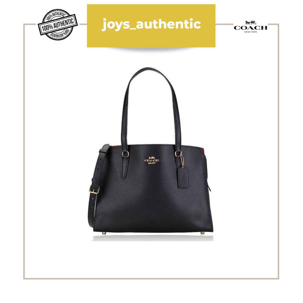Tas wanita Coach tatum carryall hitam black true merah red woman bag authentic original