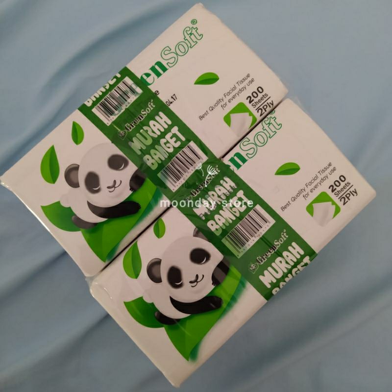 Green Soft Facial Tissue 200 sheet 2 ply