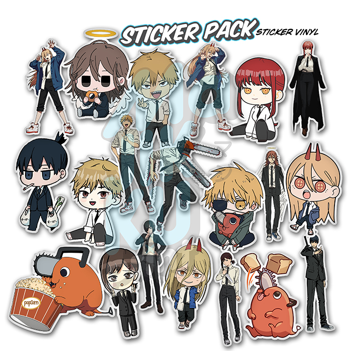 

Sticker Pack Anime CHAINSAW MAN | Vinyl & Hologram