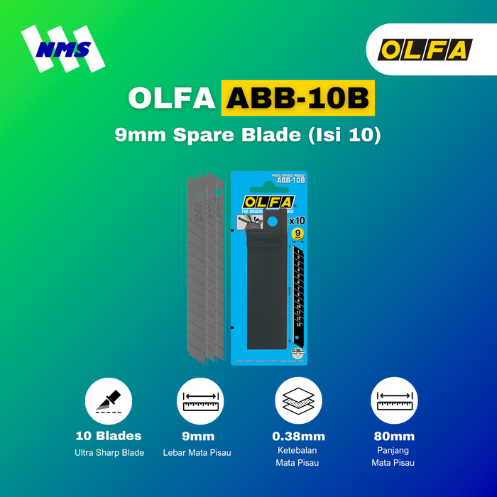 

OLFA ABB-10B Spare Blade (10Pcs Pack With Blister Pack) Original