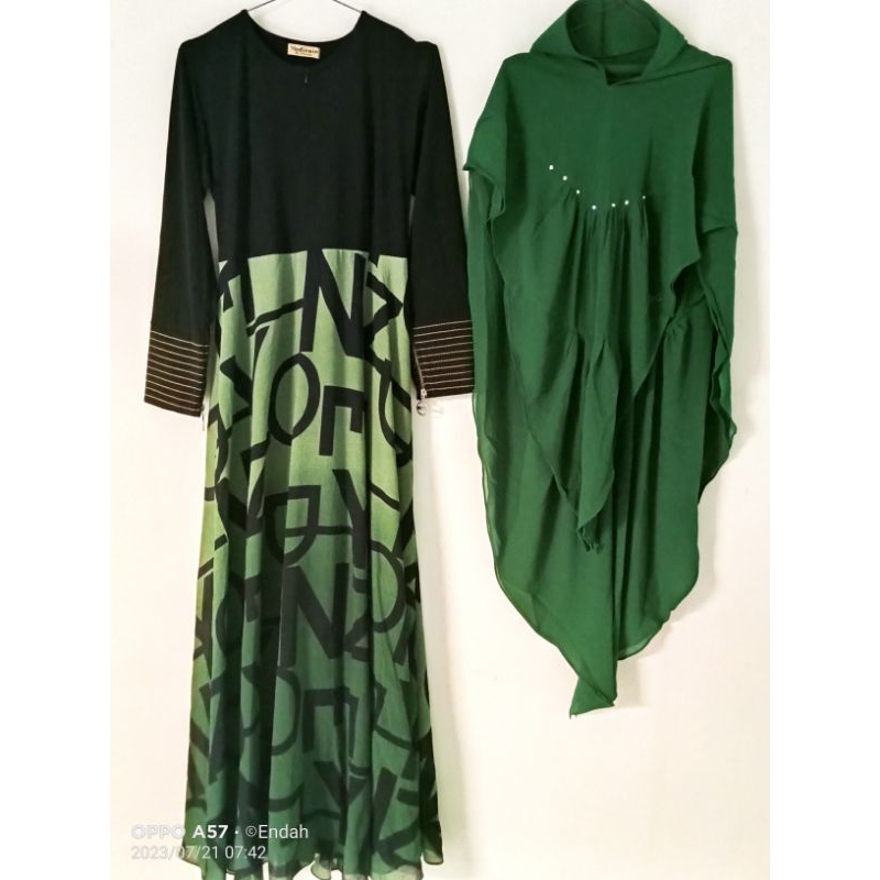 set gamis printing yodizen syar'i