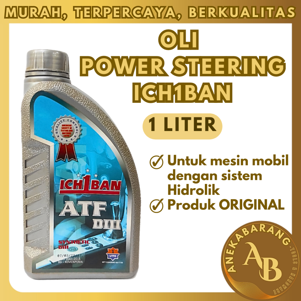 Oli power steering Ichiban ATF DIII 1Liter ORI / Oli hidrolik