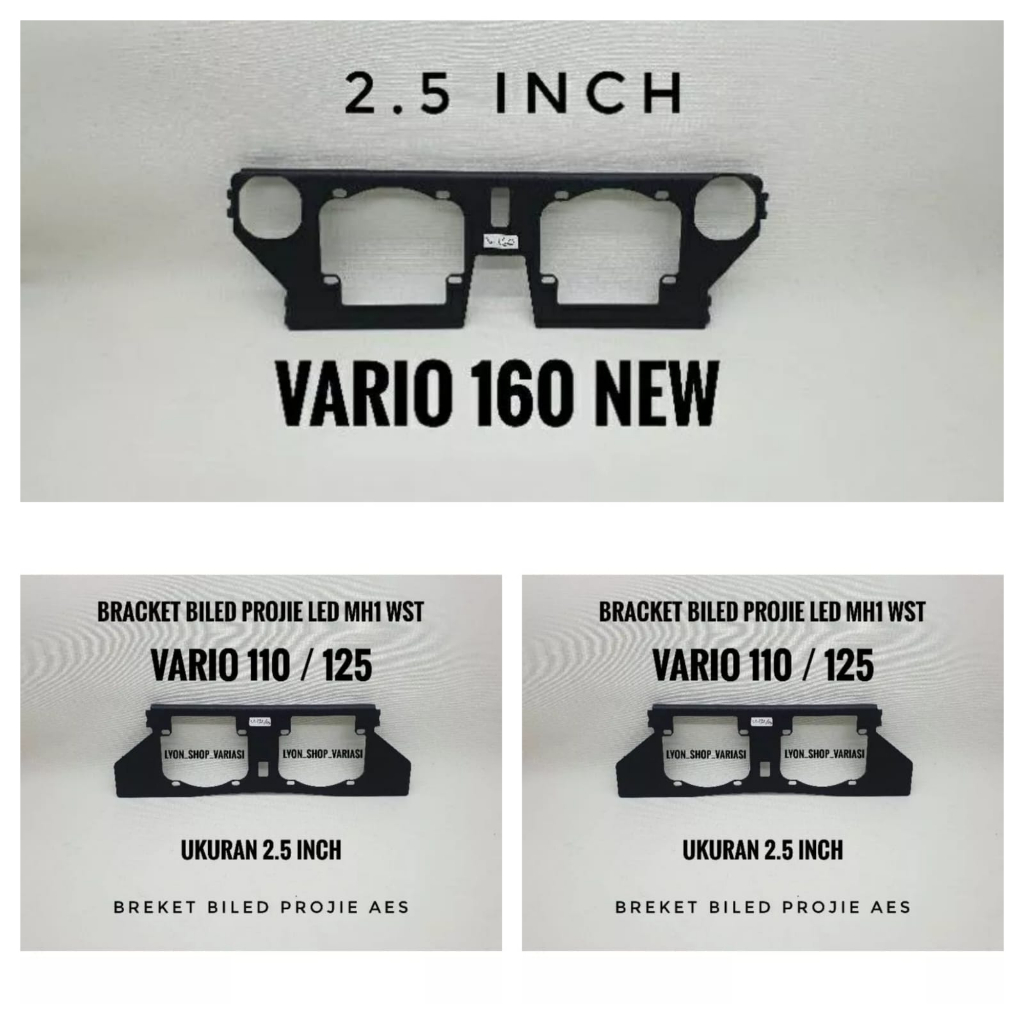 Breket Biled projie wst aes 2,5 inch Vario 110 125 150 old new 160