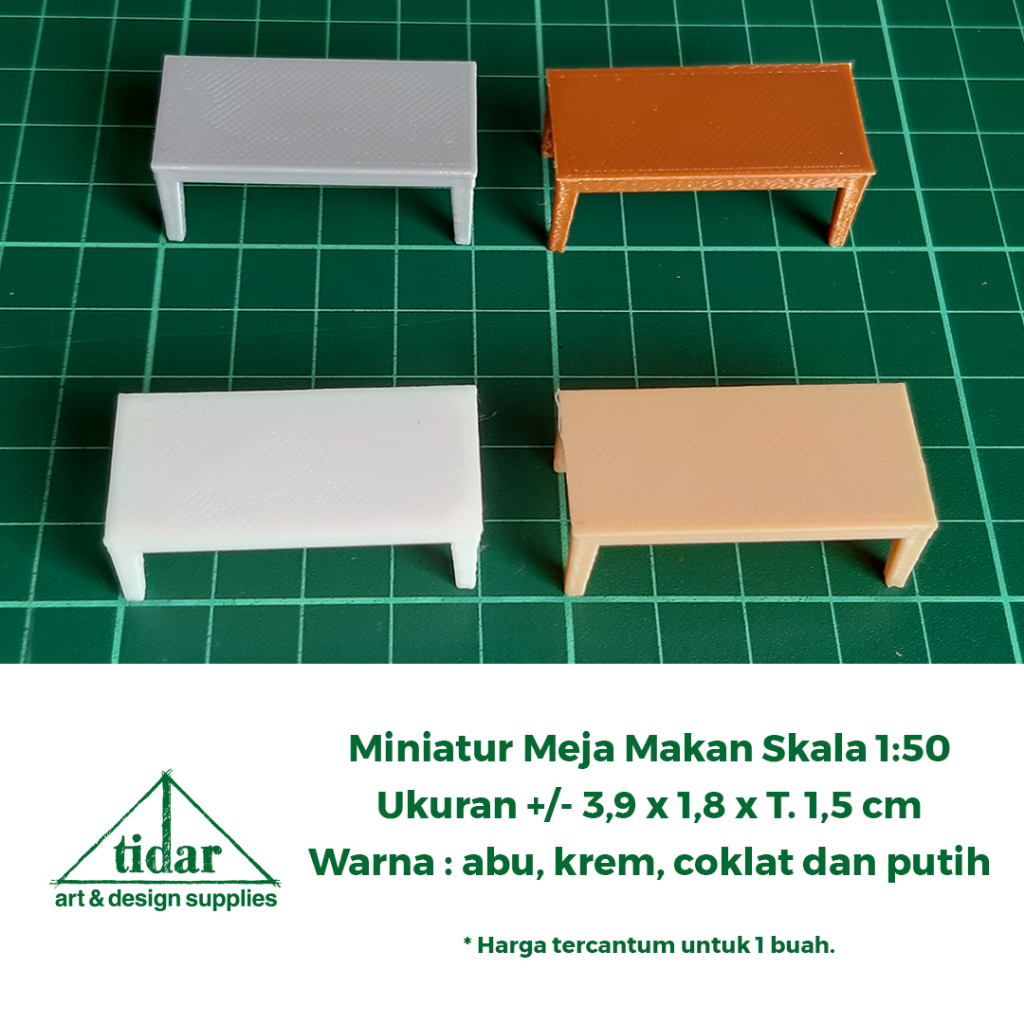 

[MR] AN - Miniatur Meja Makan Skala 1:50 - Maket Meja Panjang Minimalis #3
