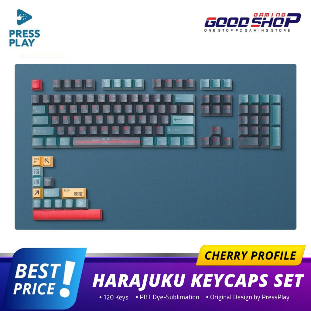 Press Play HARAJUKU PBT Dye Sub Keycap Set Japanese Root