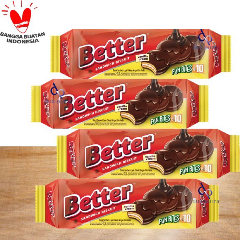 

Better Sandwich isi 4 Fun Bites Biscuit Coklat Cokelat Biskuit