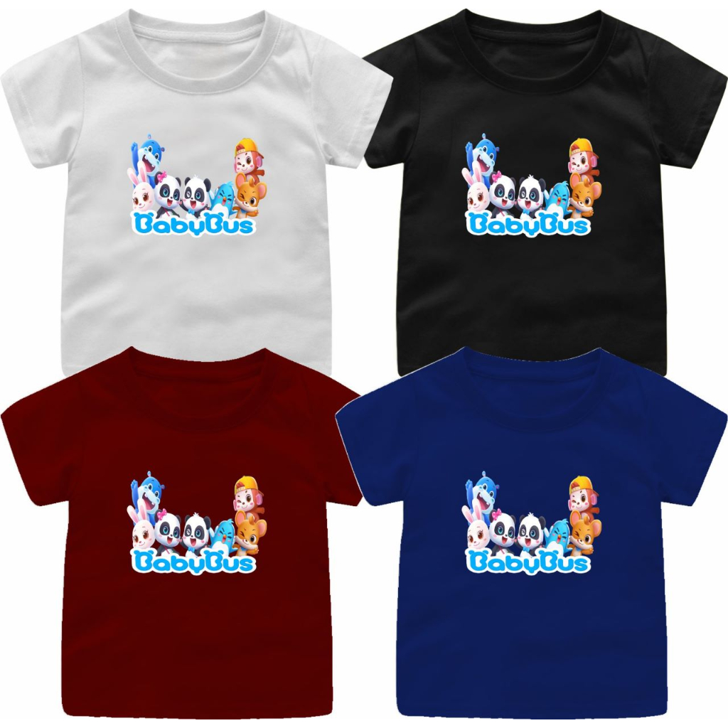 Baju Atasan BBabbyy Buusss Animasi Anak Kecil Anak-Anak cewek-Cowok usia 1-12Tahun/Dewasa viral S-5X
