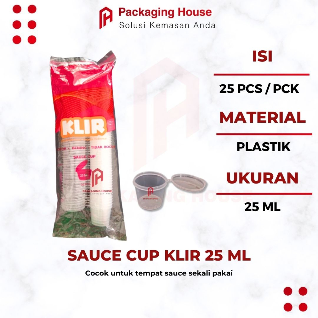 

SAUCE CUP 25 Ml ISI 50 PCS/PACK