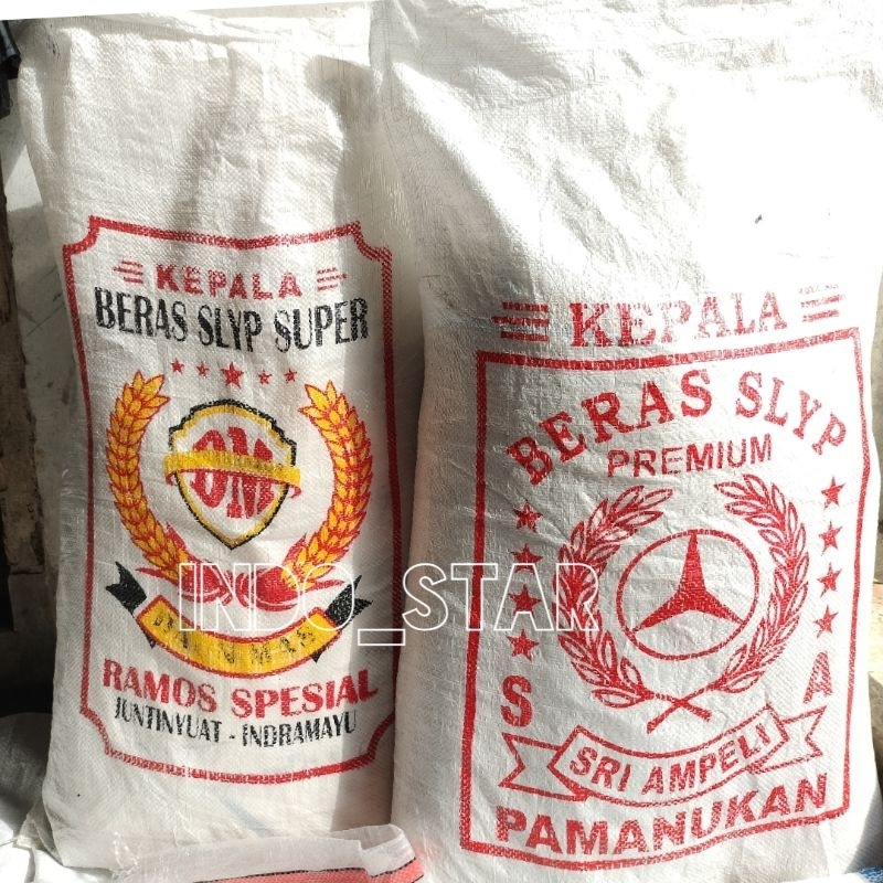 karung bekas 50 kg (10pcs) / karung bekas beras 50 kg RANDOM