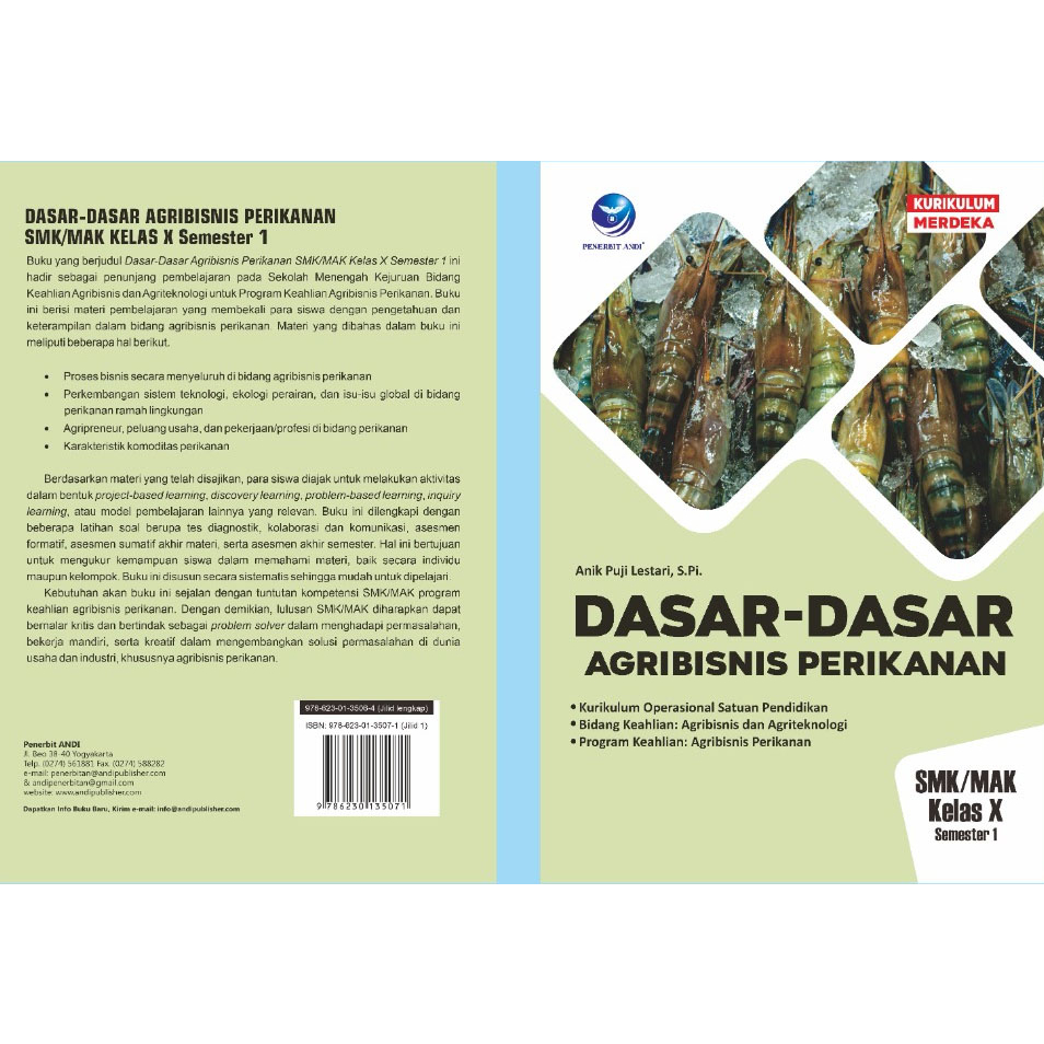 Buku SMK: Dasar-Dasar Agribisnis Perikanan SMK/MAK Kelas X Semester 1 Kurikulum Merdeka