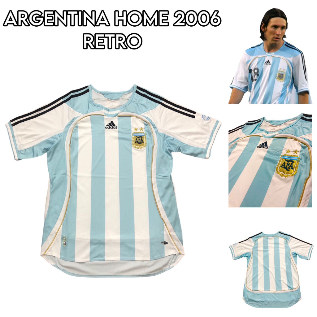 JERSEY ARGENTINA HOME RETRO 2006 100% BEST QUALITY