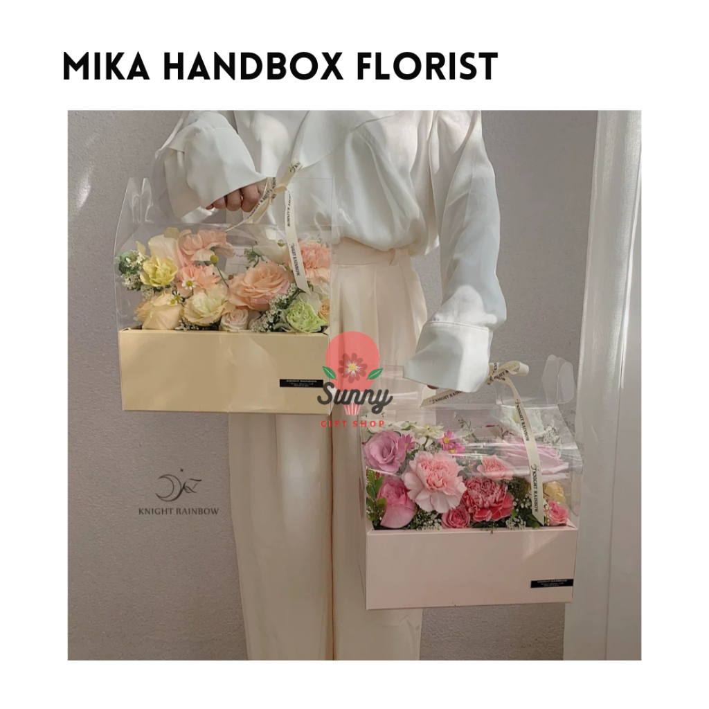 

Mika Hand Box / Box Transparant / Box Florist / Box bunga florist / mika / hand bouquet