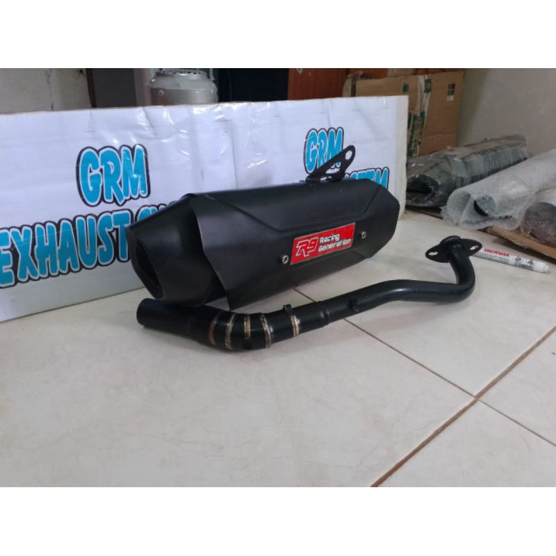 KNALPOT R9 MISANO LEHER HITAM NMAX AEROX VARIO PCX BEAT ADV DLL