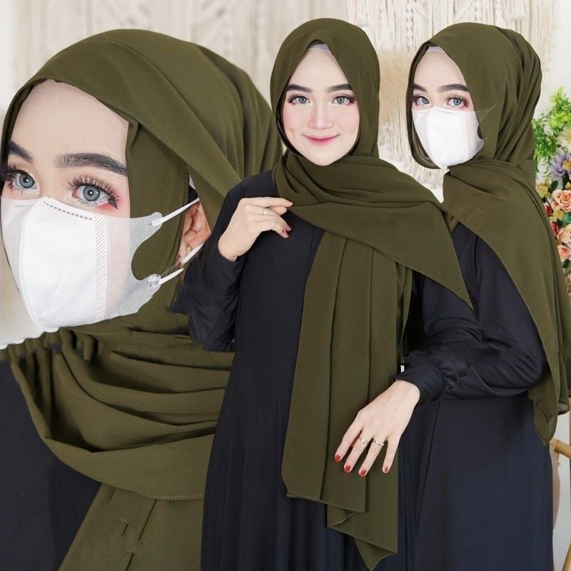PASHMINA OVAL INSTAN MASKER (INNER LUBANG TELINGGA) DIAMOND/ PASHMINA LUBANG TELINGA/ PASHMINA OVAL 