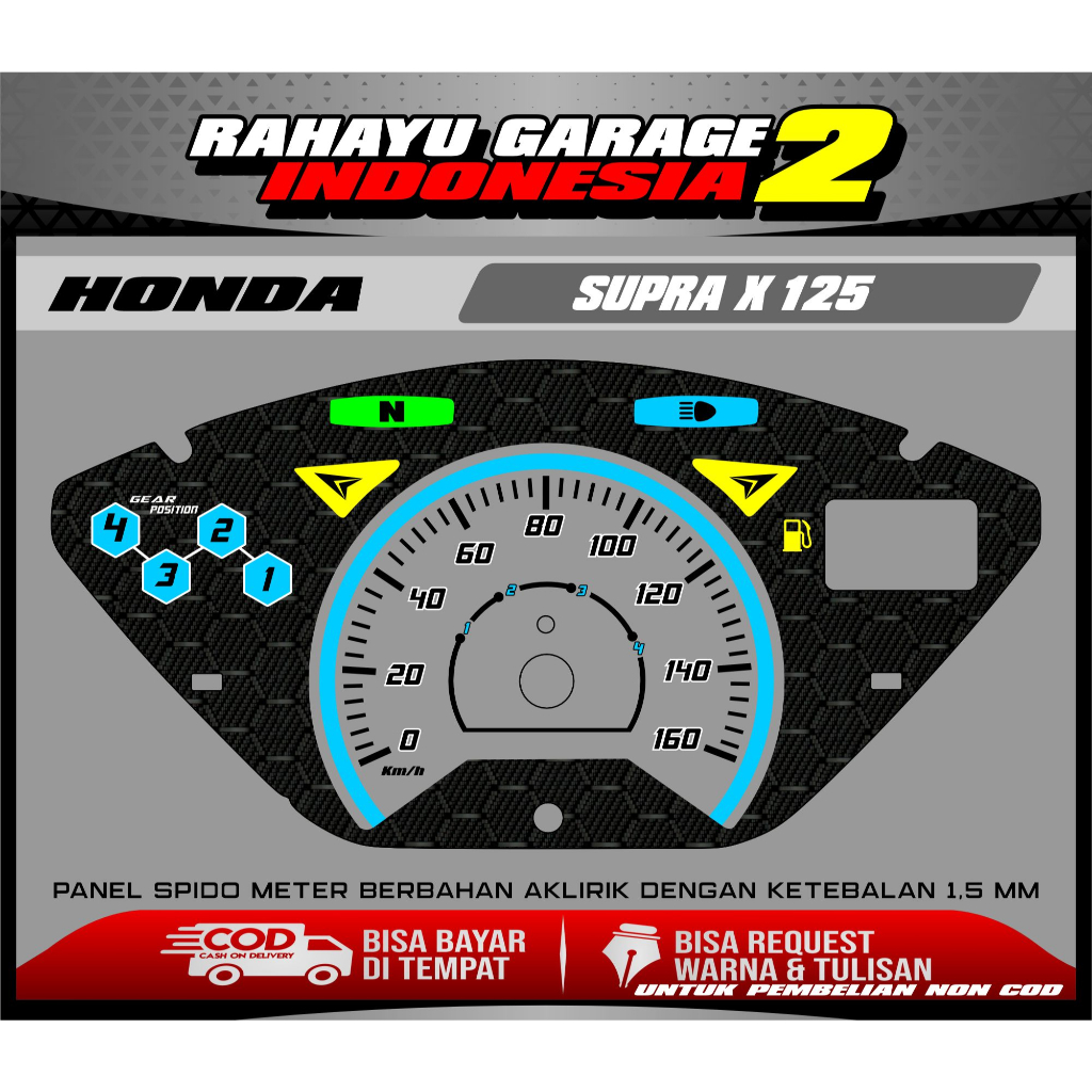 papan speedometer custom supra x 125 panel spido meter custom supra x 125