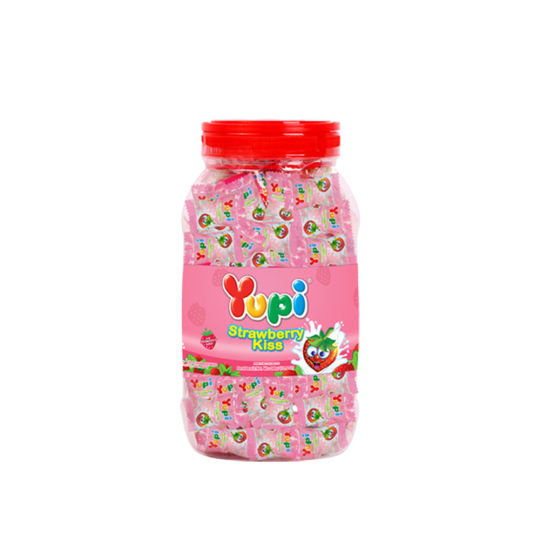 

Permen Toples Yupi Strawberry Kiss Jar 300 gram