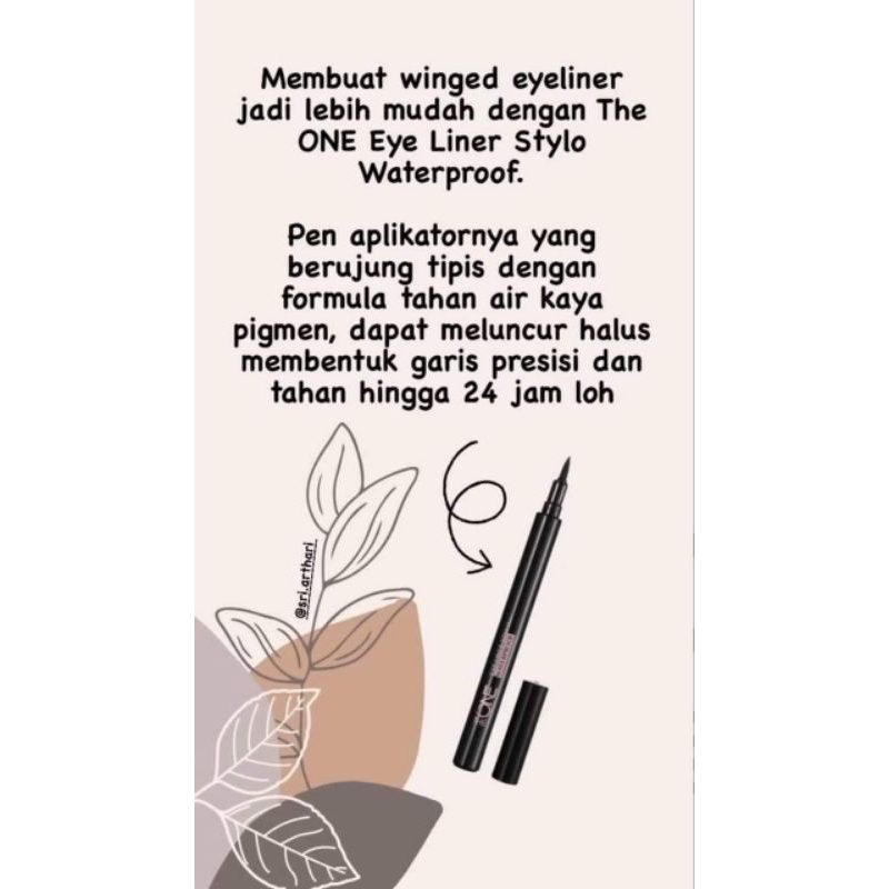 the one eyeliner stylo waterproof Oriflame