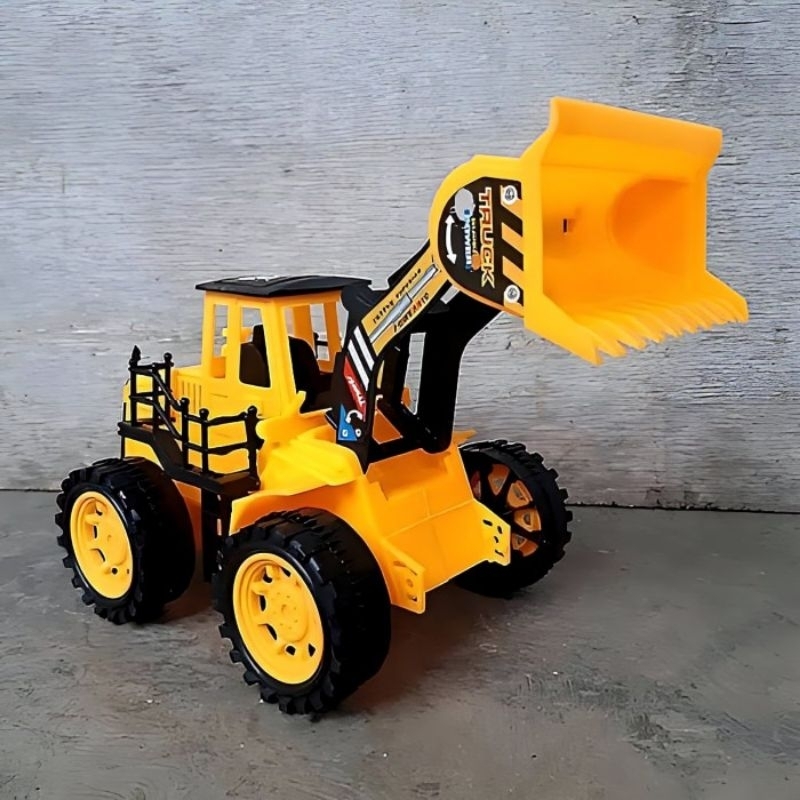 Mainan Truk Buldozer Besar Murah Jalan Tanpa Baterai - Mobil Mobilan Miniatur Truk Bulldozer