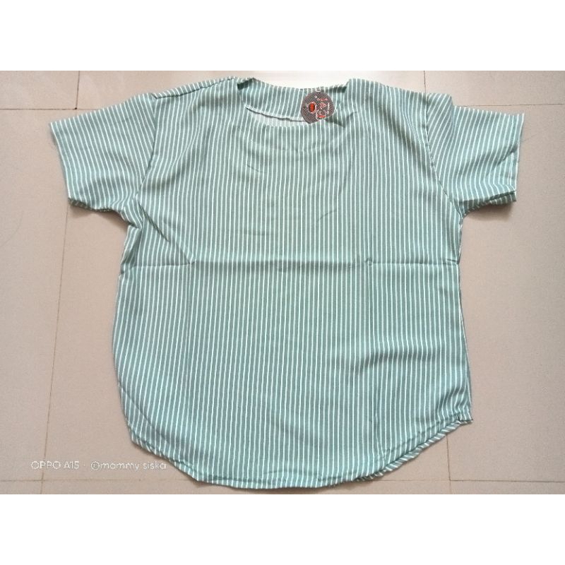 Atasan Blouse murah oversize / blouse salur bunga / blouse fashion