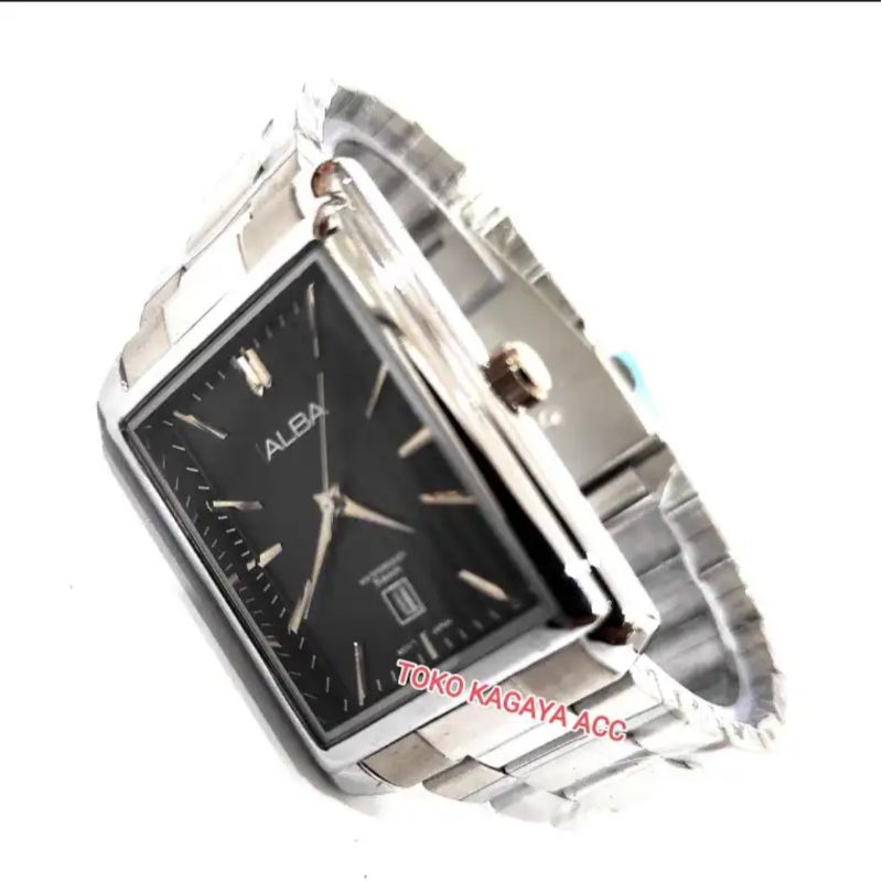 Jam Tangan Fashion Alba Pria Dan Wanita Tanggal Aktif Disean Kotak /Jam Tangan Simple