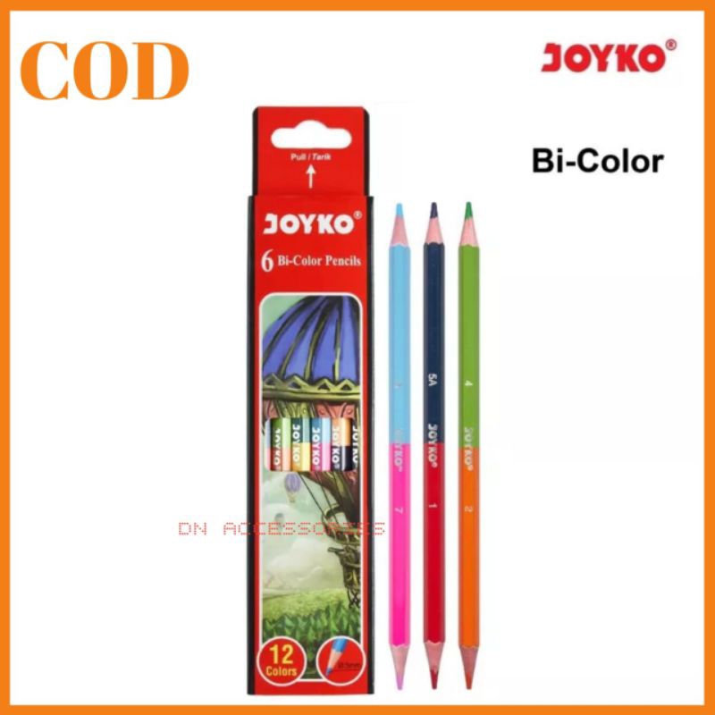

Pensil Gambar Panjang 12 Warna Joyko Bi-Color CP-B100