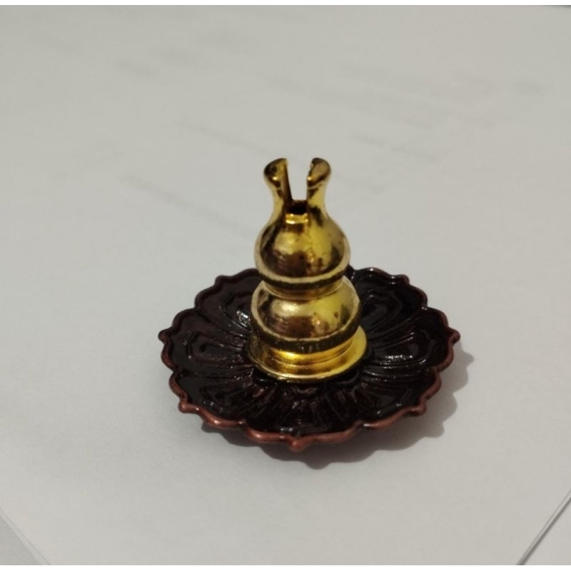 Tempat bakar Hio Lingkar Dupa Stik Dupa Kerucut Model Bunga Lotus 9 Lubang