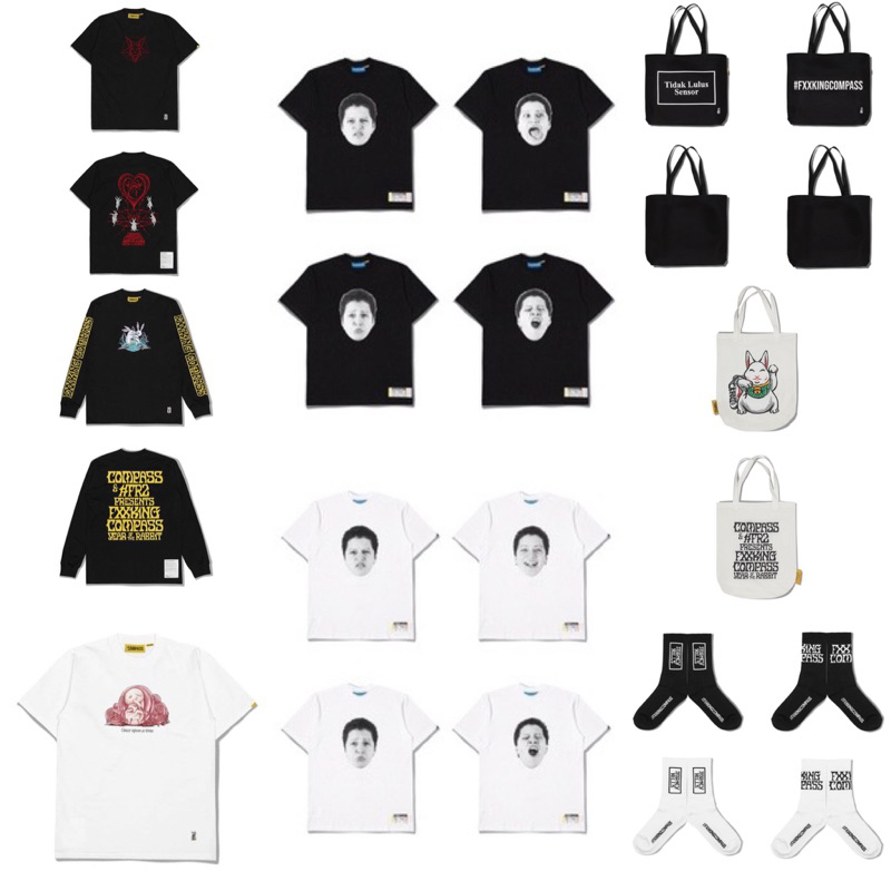 Merchandise Compass x Fxxking Rabbits / Boy Pablo x Compass / 25 Tahun Compass ( T-Shirt / Hat / Key