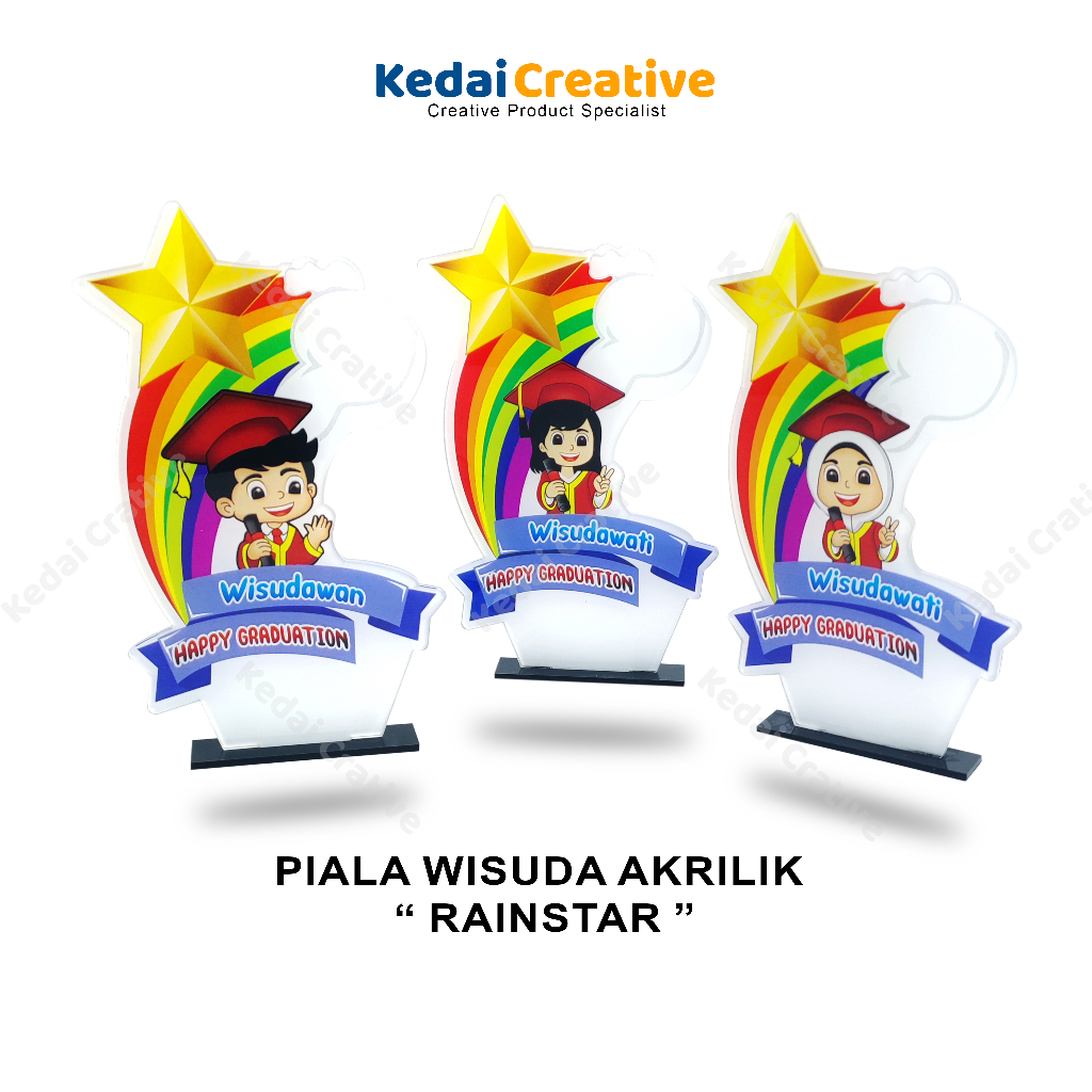 Piala Plakat Wisuda Akrilik Anak TK Murah - RAINSTAR GROSIR