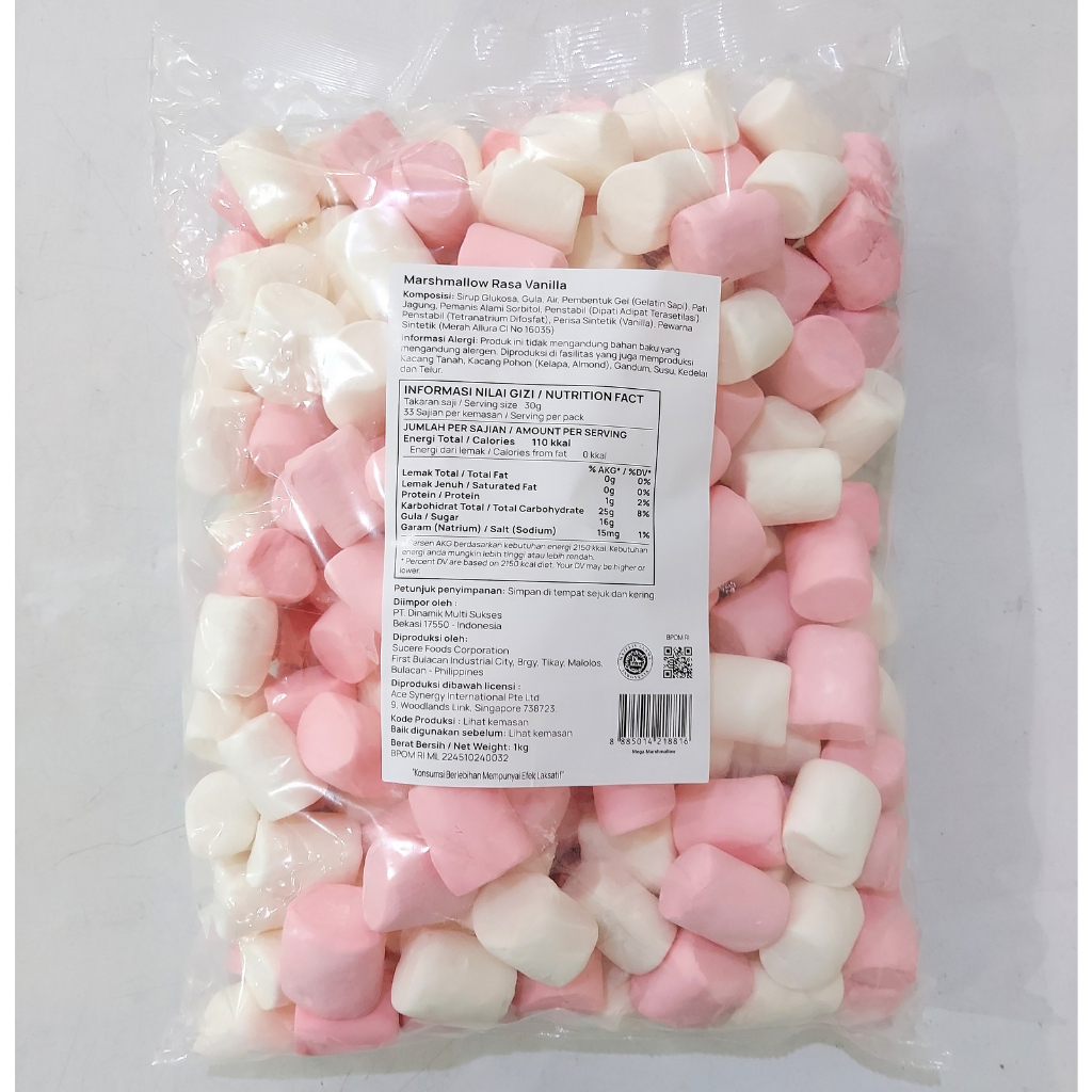 

Corniche MEGA Marshmallow Pink & White 1 Kg