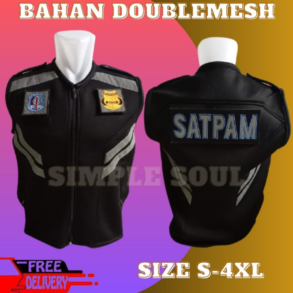 Rompi Security Rompi Security Terbaru Bahan Mesh/Tebal untuk  Pria/Wanita/Dewasa Rompi Satpam Terbar